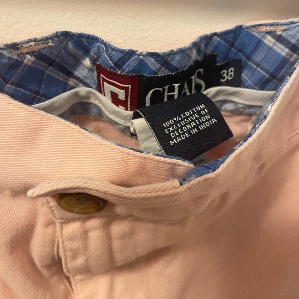 Chaps Pastel Pink Khaki Shorts Size 38